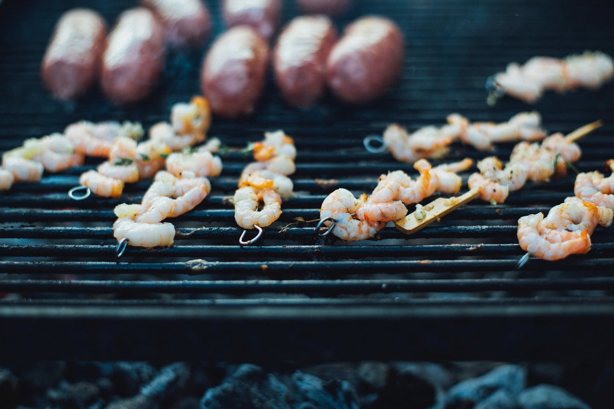 Grilled Shrimp with Smoky Tomato Jam BBQ Sauce