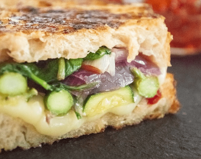 Grilled Cheese with Spicy Sweet Pepper Jam