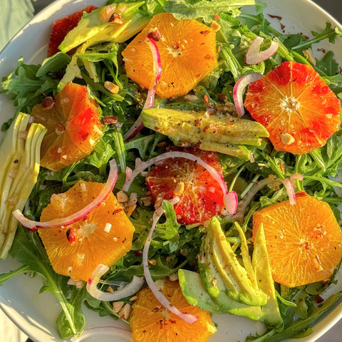 Fall Citrus Salad with Blood Orange Olive Oil