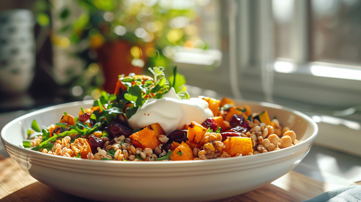 GINGER TURMERIC FARRO SALAD