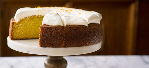 LEMON OLIVE OIL CAKE WITH MASCARPONE CREAM
