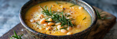 Olio Nuovo White Bean Soup
