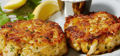 Crab Cakes with Chili Lime Olive Oil
