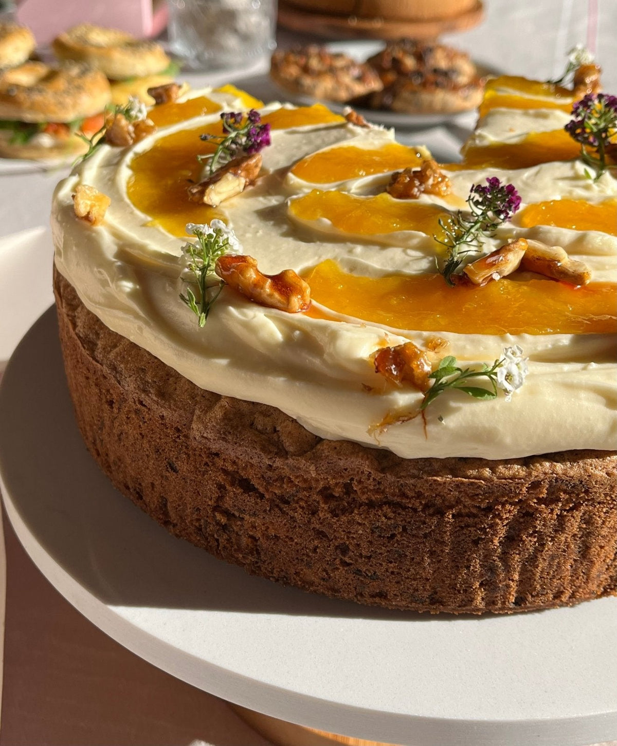 LEMON OLIVE OIL CAKE WITH MASCARPONE CREAM