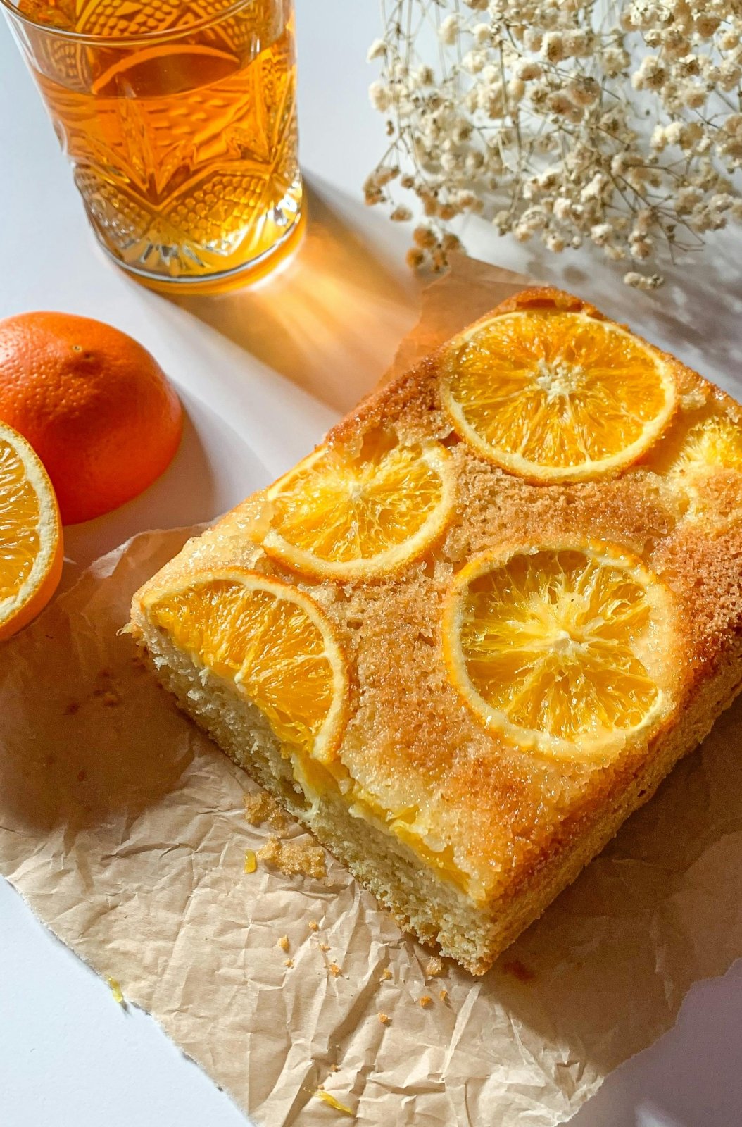 Blood Orange Olive Oil & Vanilla Hazelnut Polenta Cake