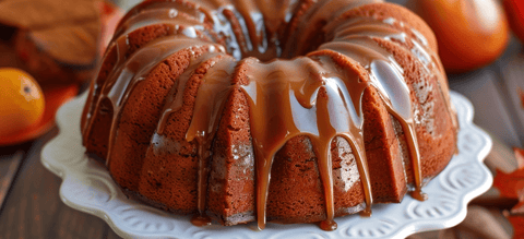 BUNDT CAKE WITH BLOOD ORANGE MAPLE CARAMEL