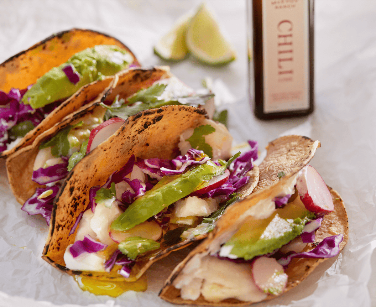 CHILI LIME OLIVE OIL FISH TACOS