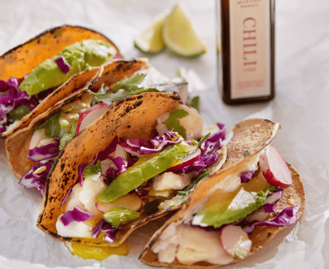 CHILI LIME OLIVE OIL FISH TACOS