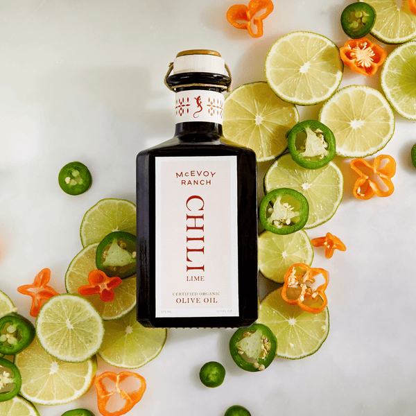 ニュータイプチャレンジ 溢れる慈愛 ミオリネ パラレル 4枚 Organic Chili Lime Olive Oil - McEvoy Ranch