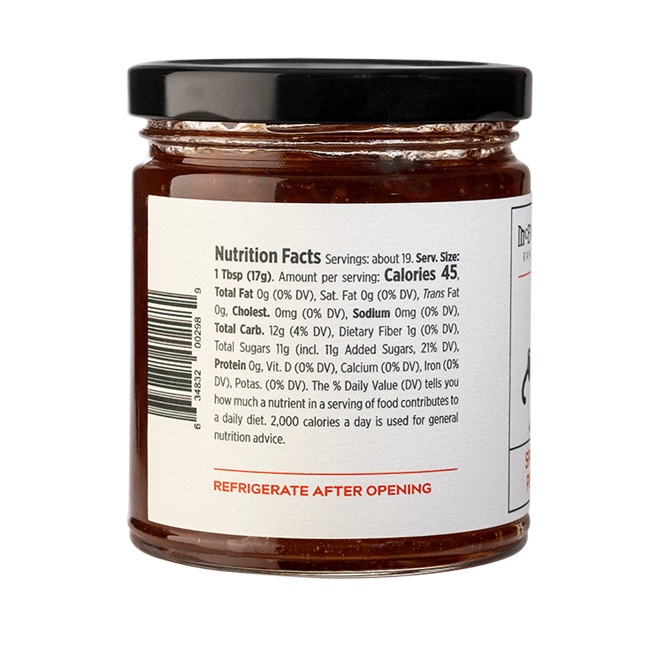jar of sweet pepper jam