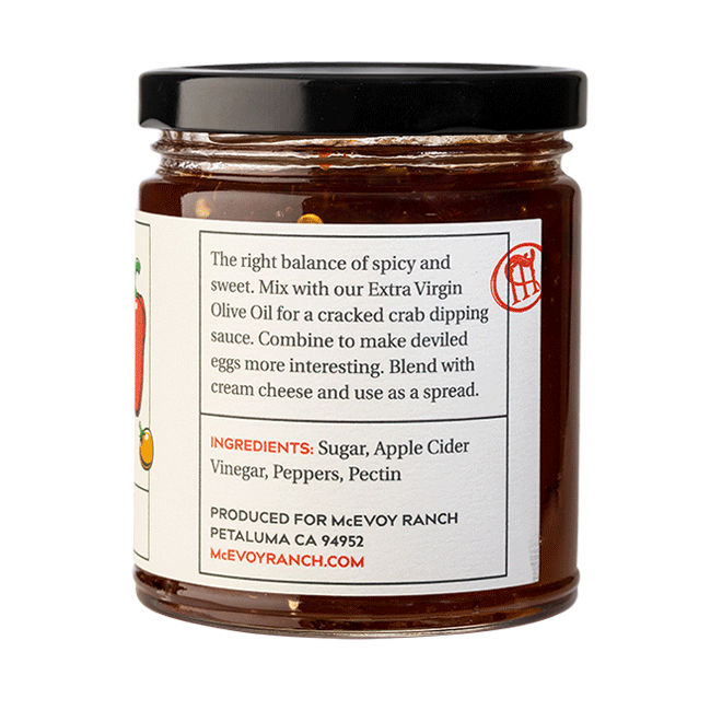 jar of sweet pepper jam