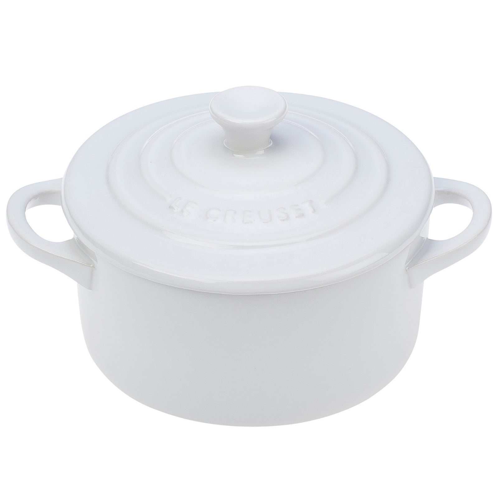 Cocotte Stoneware Round White Mini 8 OZ