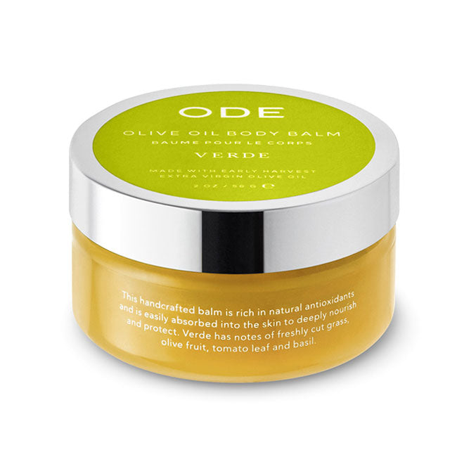 olive oil body balm verde in a jar