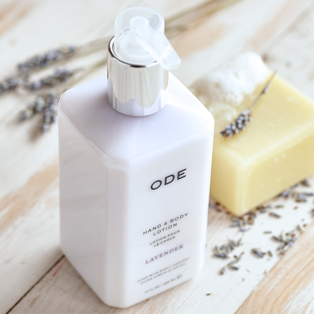 lavander body lotion in a bottle
