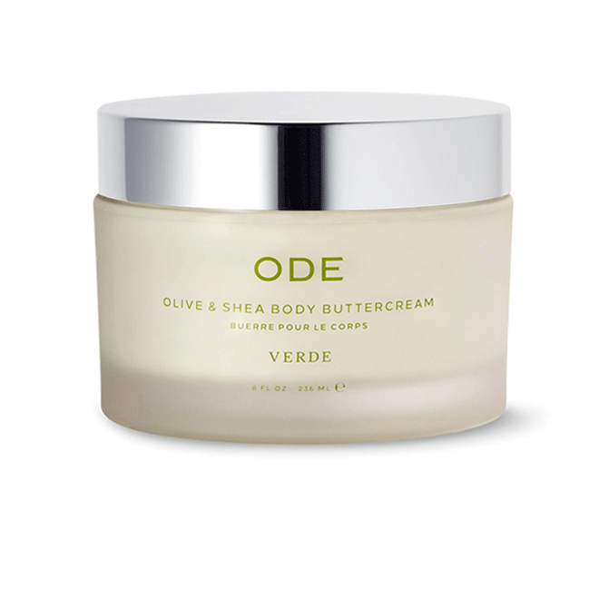 olive and shea body buttercream verde in a jar