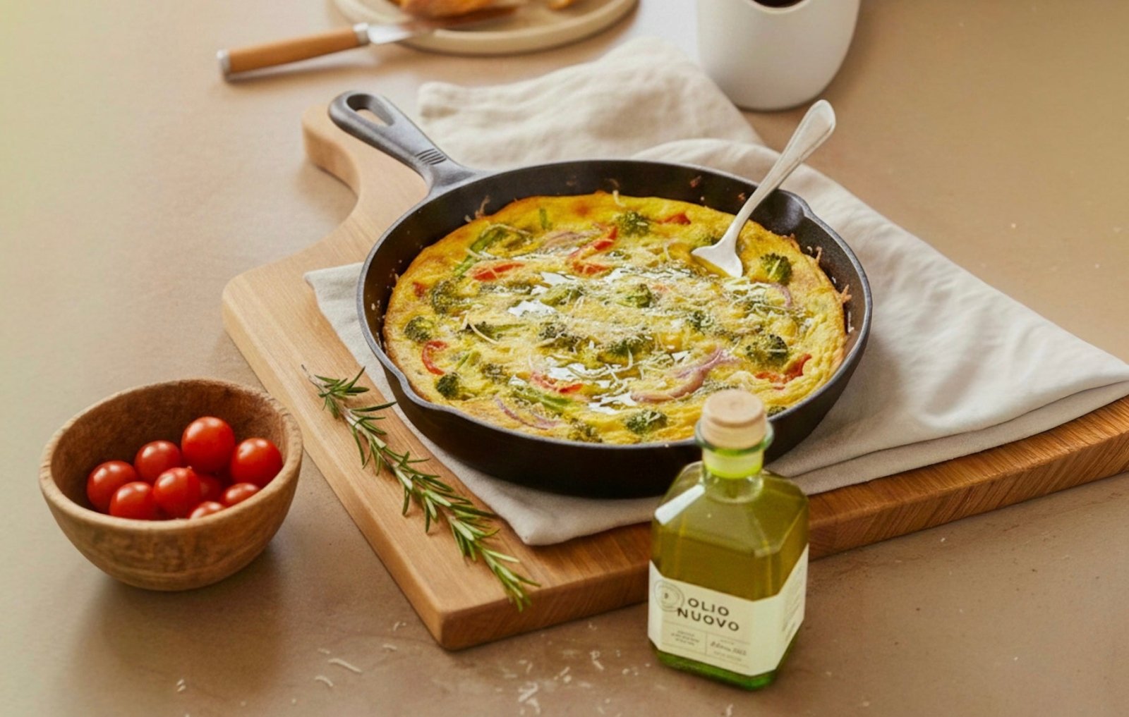 Vegetable Frittata Finished with Olio Nuovo