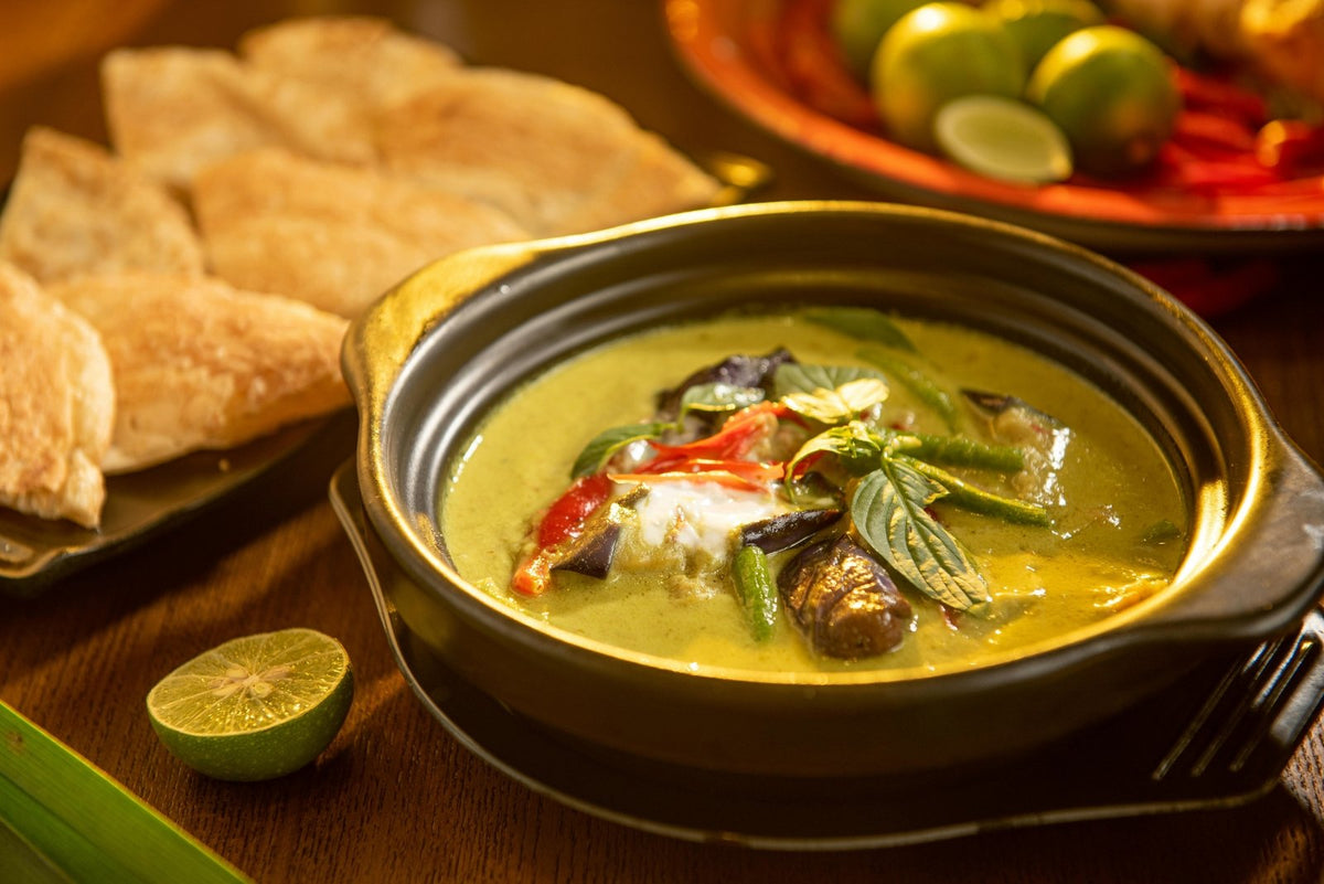 Thai Lime Shrimp with Green Curry Sauce