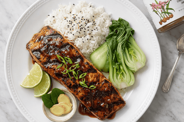 Ginger Jam Miso Glazed Salmon 