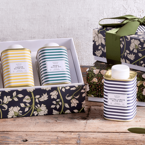 Stripes Olive Oil Trio Gift Set: Midnight Garden