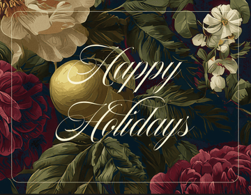Happy Holidays: Floral occasion card