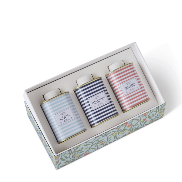 Stripes Olive Oil Trio Gift Set: First Bloom