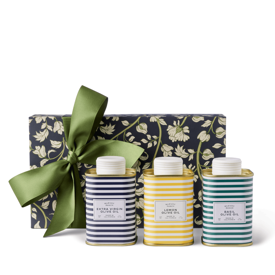 Stripes Olive Oil Trio Gift Set: Midnight Garden