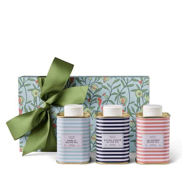 Stripes Olive Oil Trio Gift Set: First Bloom
