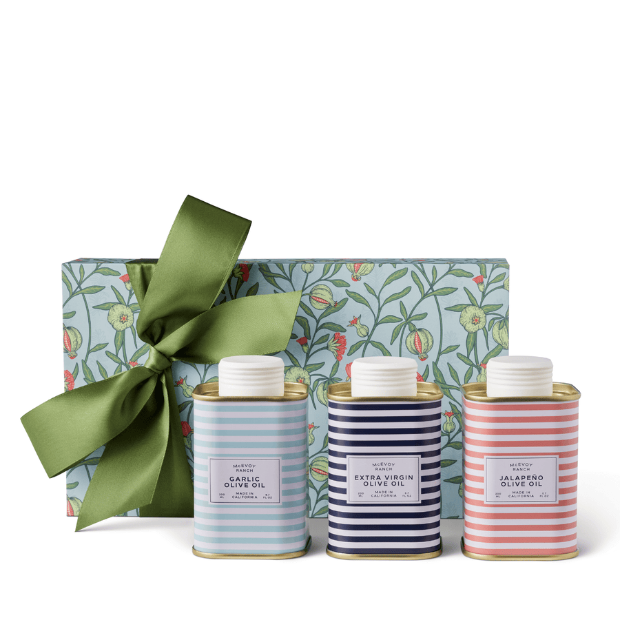 Stripes Olive Oil Trio Gift Set: First Bloom