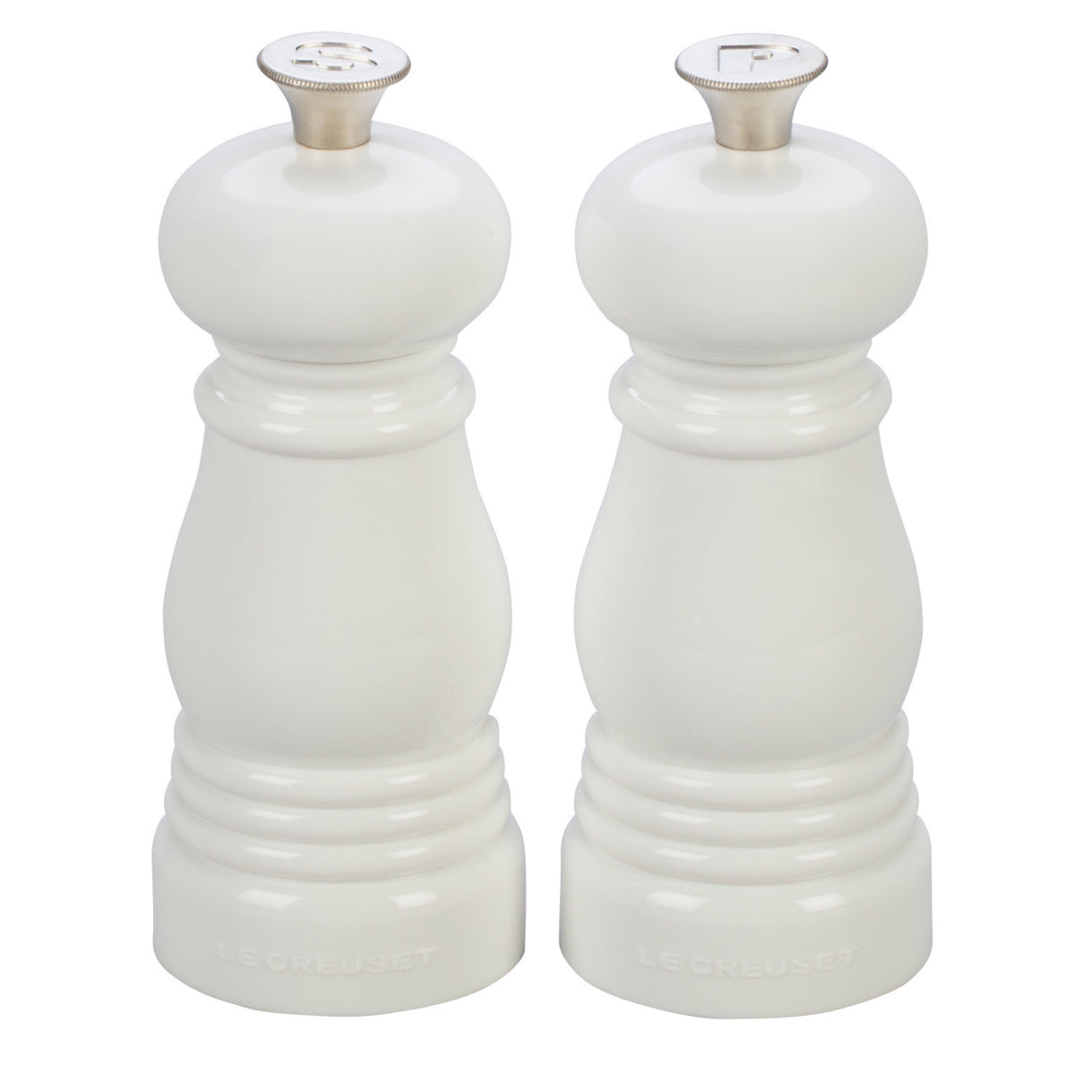 Salt and Pepper Mill Petite White Set of 2
