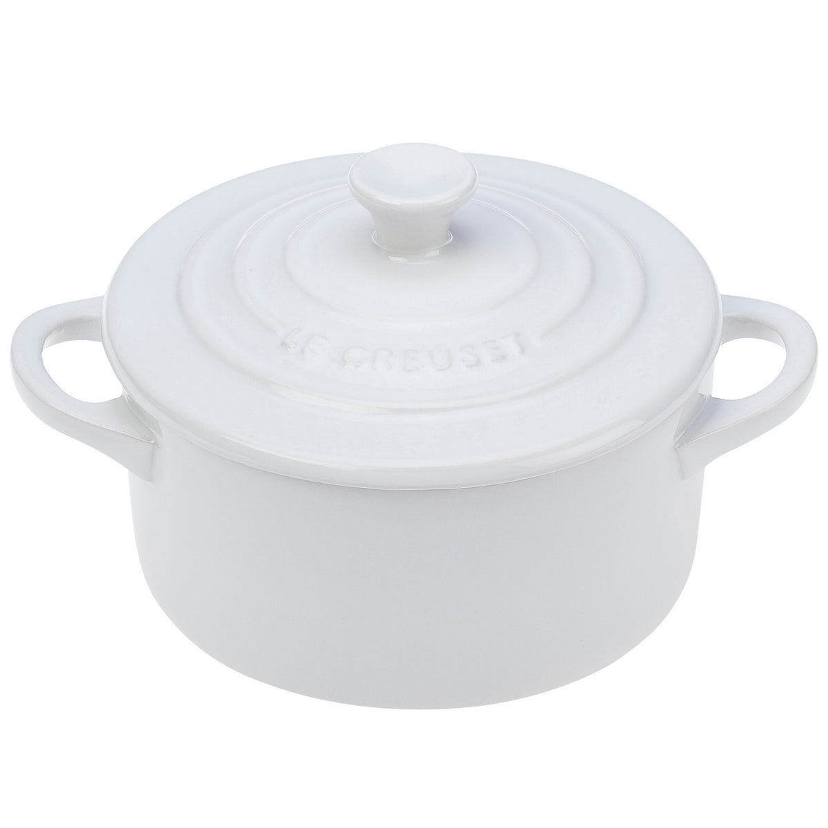 Cocotte Stoneware Round White Mini 8 OZ
