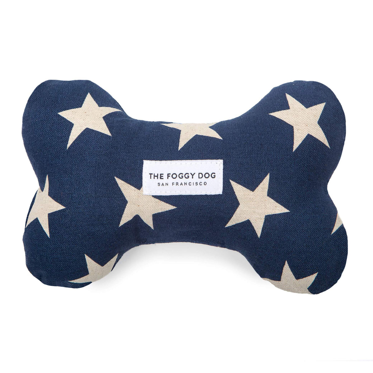 Foggy Dog Squeaky Toy - Navy Stars