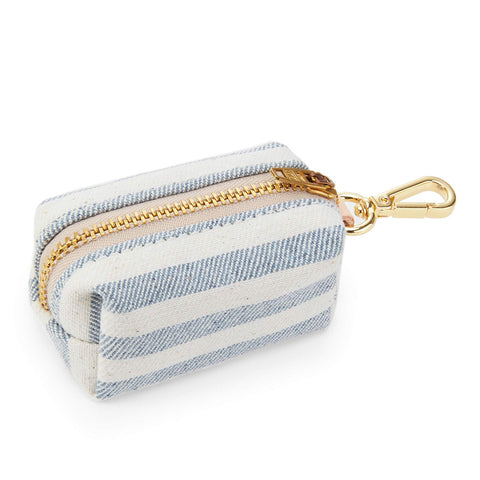 Foggy Dog Waste Bag Dispenser - Upcycled Denim Stripe
